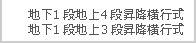 地下1段地上4段昇降横行式・地下1段地上3段昇降横行式